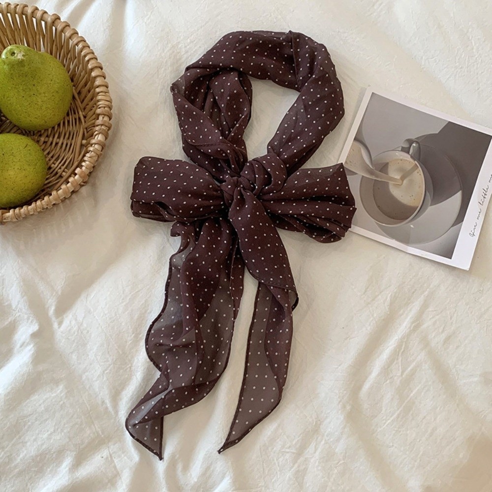 Headband Summer Knit - Mode hoofdband Polka Dot sjaal Polka