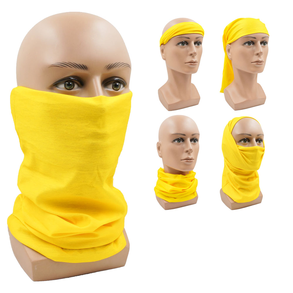 Headband Summer Knit - Gele multifunctionele fietsen nekbeschermer Sunblock ademende