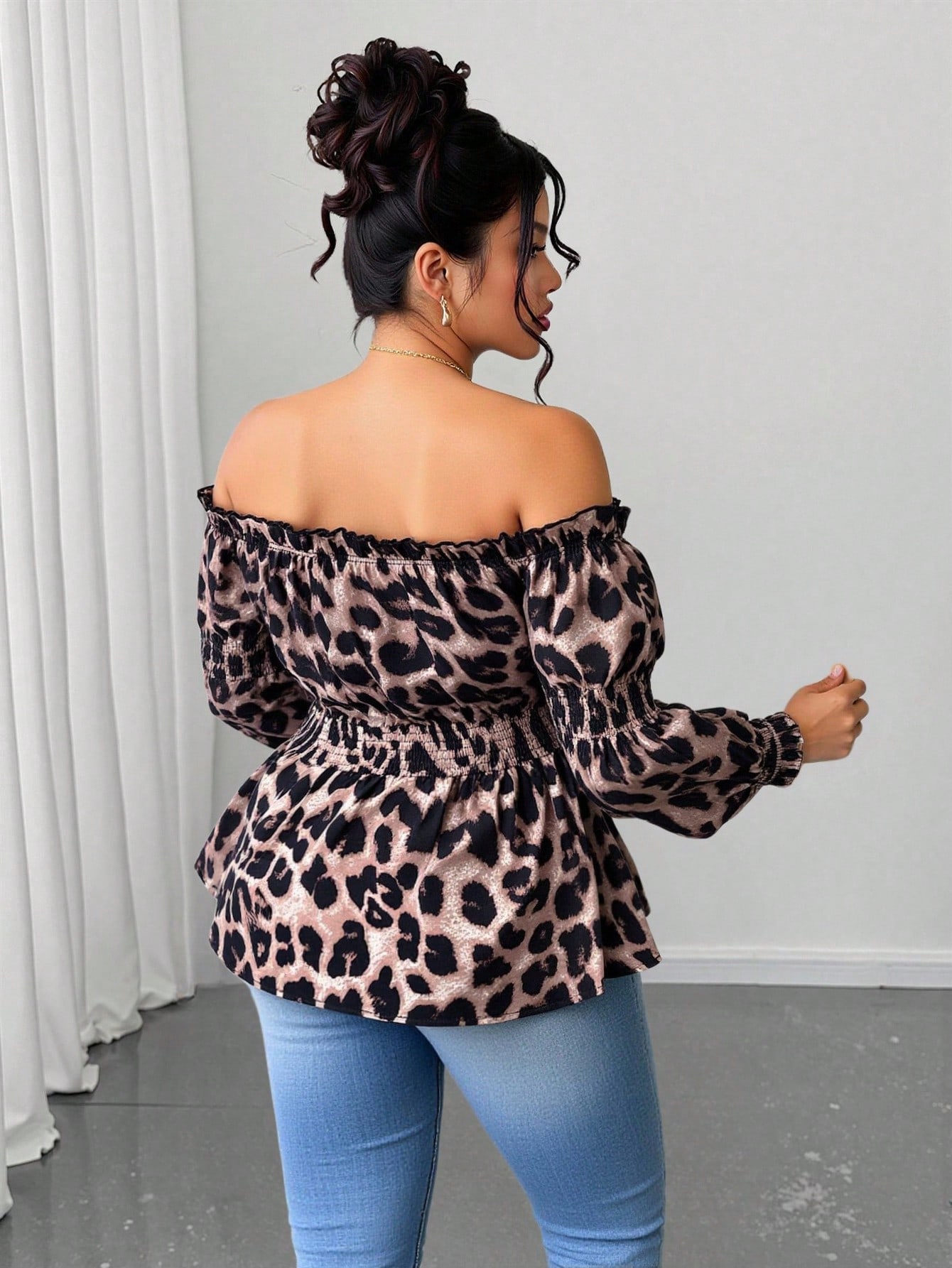 Plus size dames blouse met lui - Blouse Off Shoulder recensie en prijs