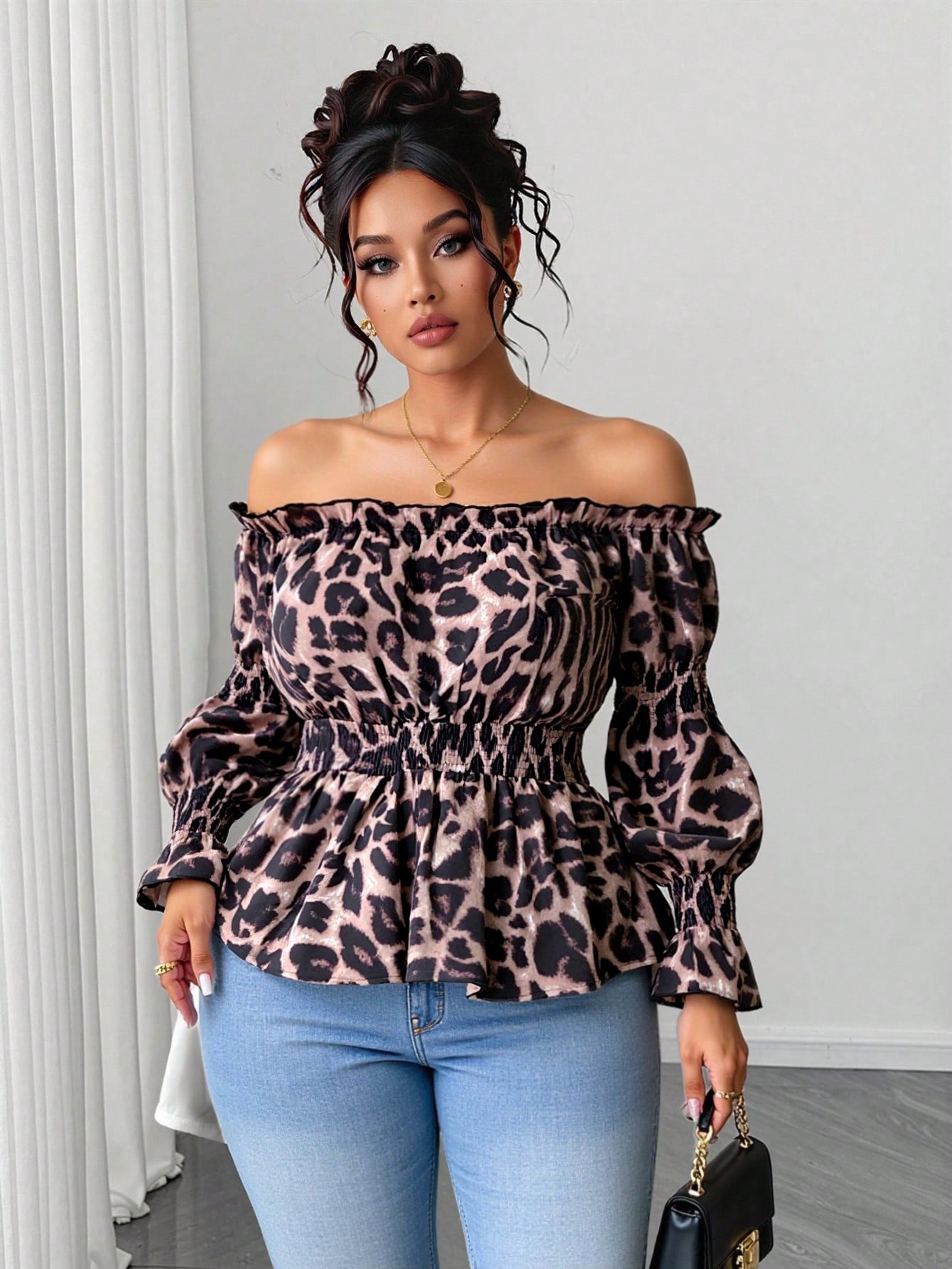 Plus size dames blouse met lui - Blouse Off Shoulder recensie en prijs