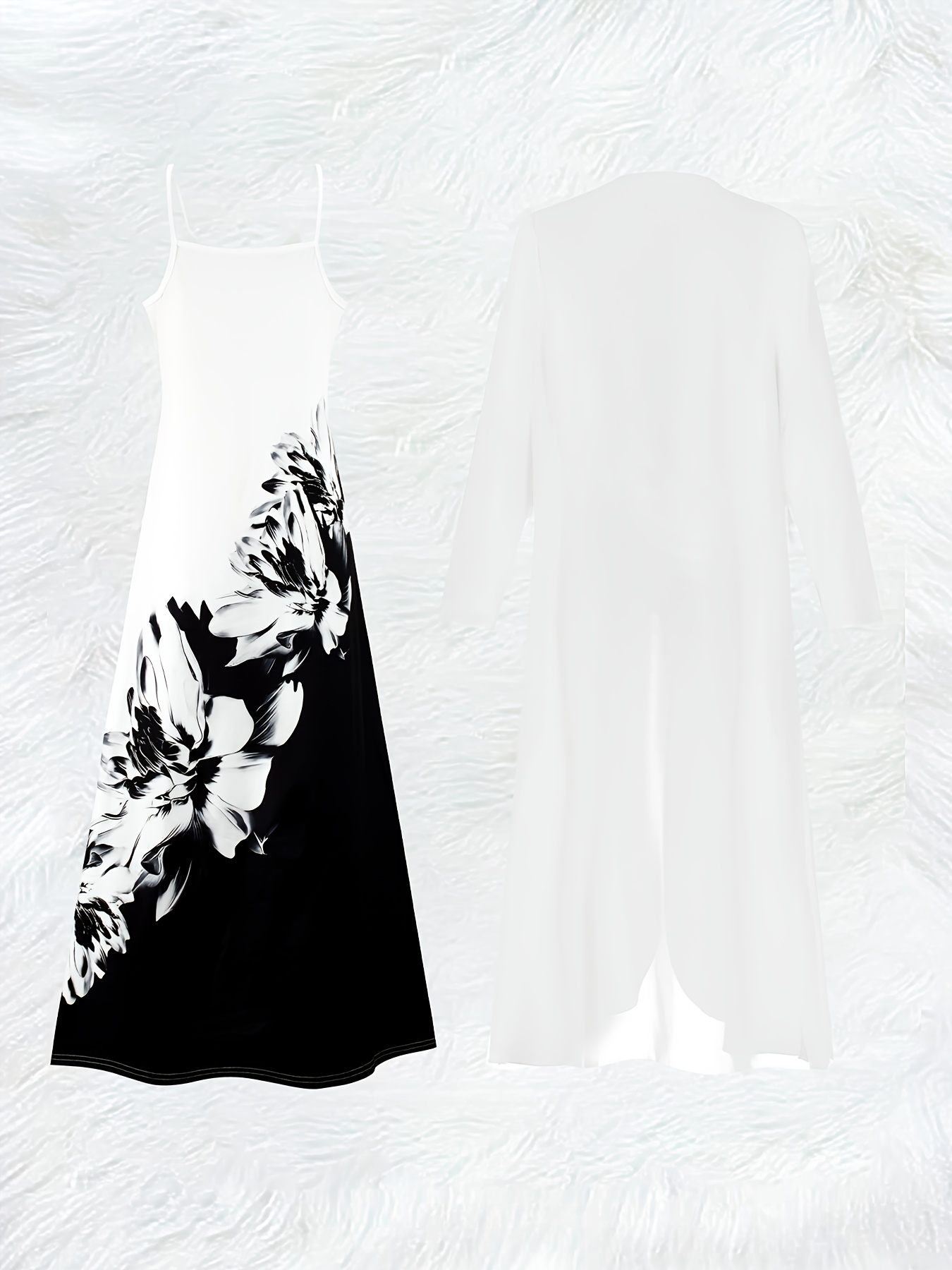 Casual zwart-wit bloemenprint  - Midi Skirt Floral recensie en prijs